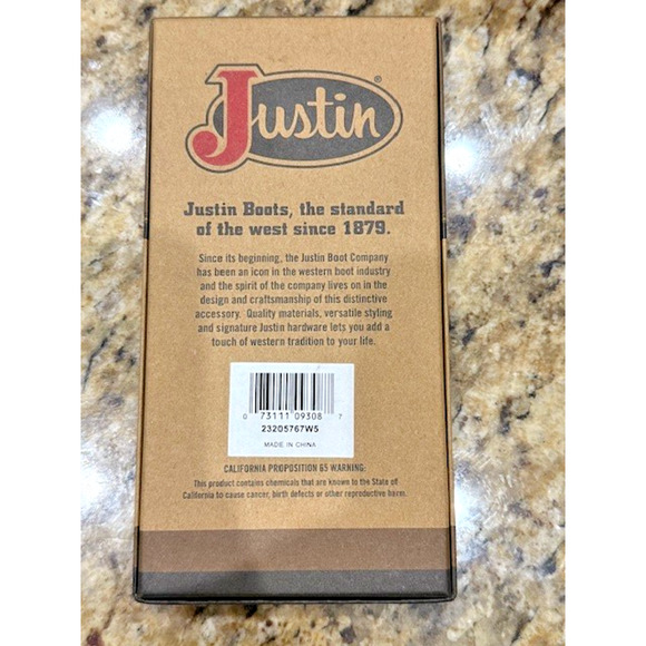 Justin Rodeo Wallet Brown Genuine Leather Tooled Western Stitch RFID Long Bifold - Picture 6 of 7